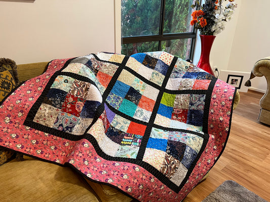 9 patch handmade quilt