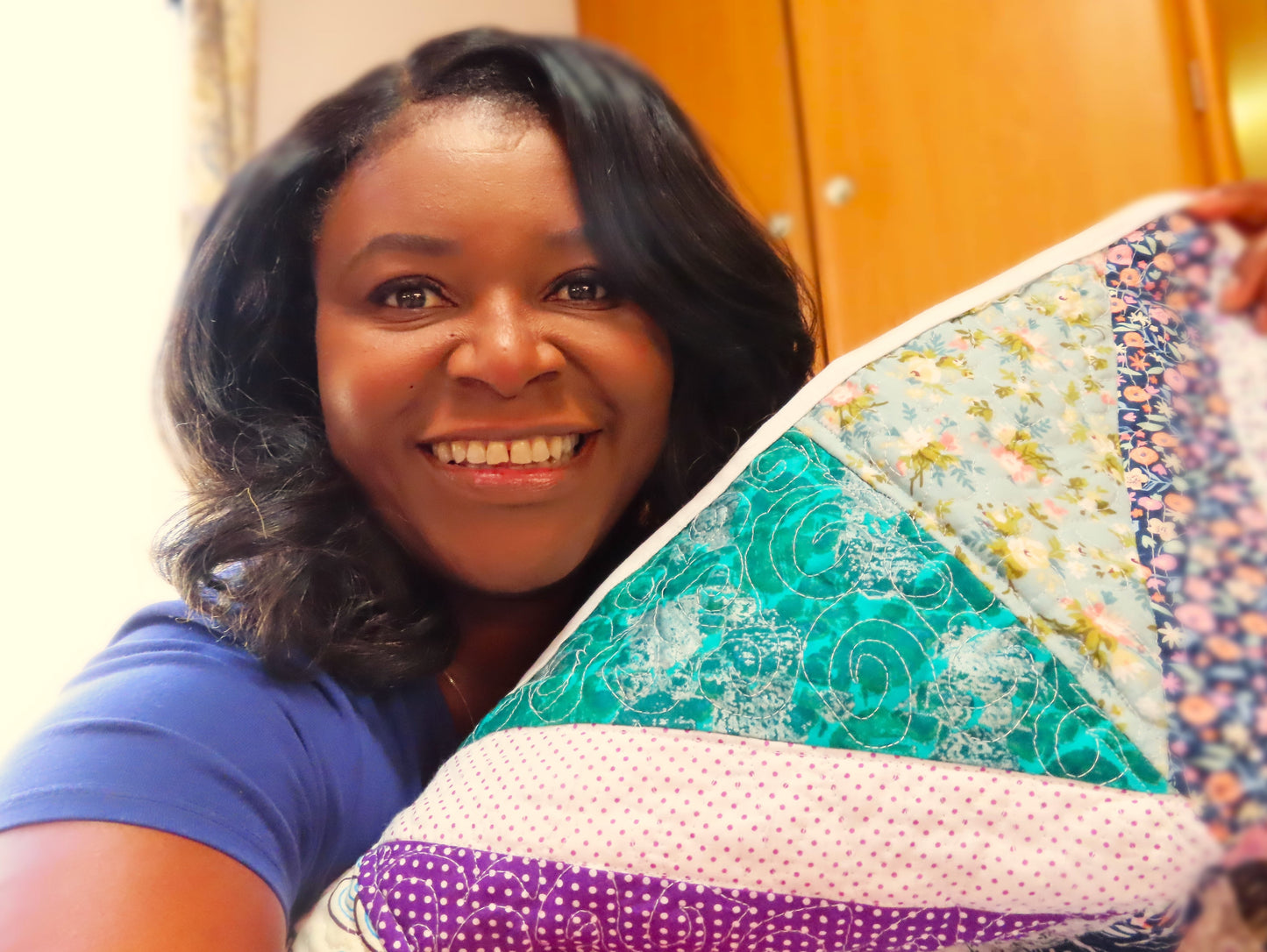 Stunning Patchwork Criss cross quilt