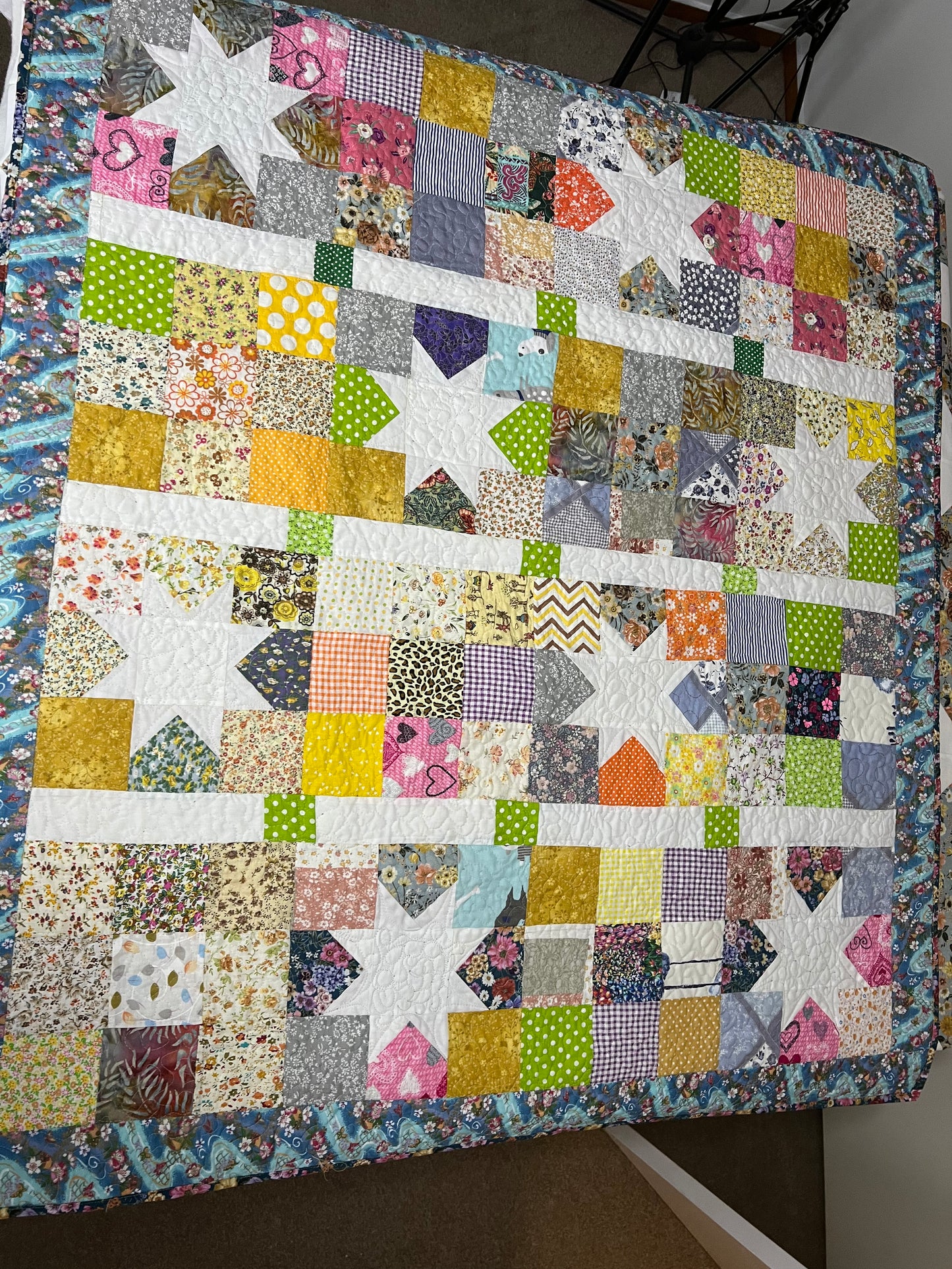 Squared Star Quilt Pattern