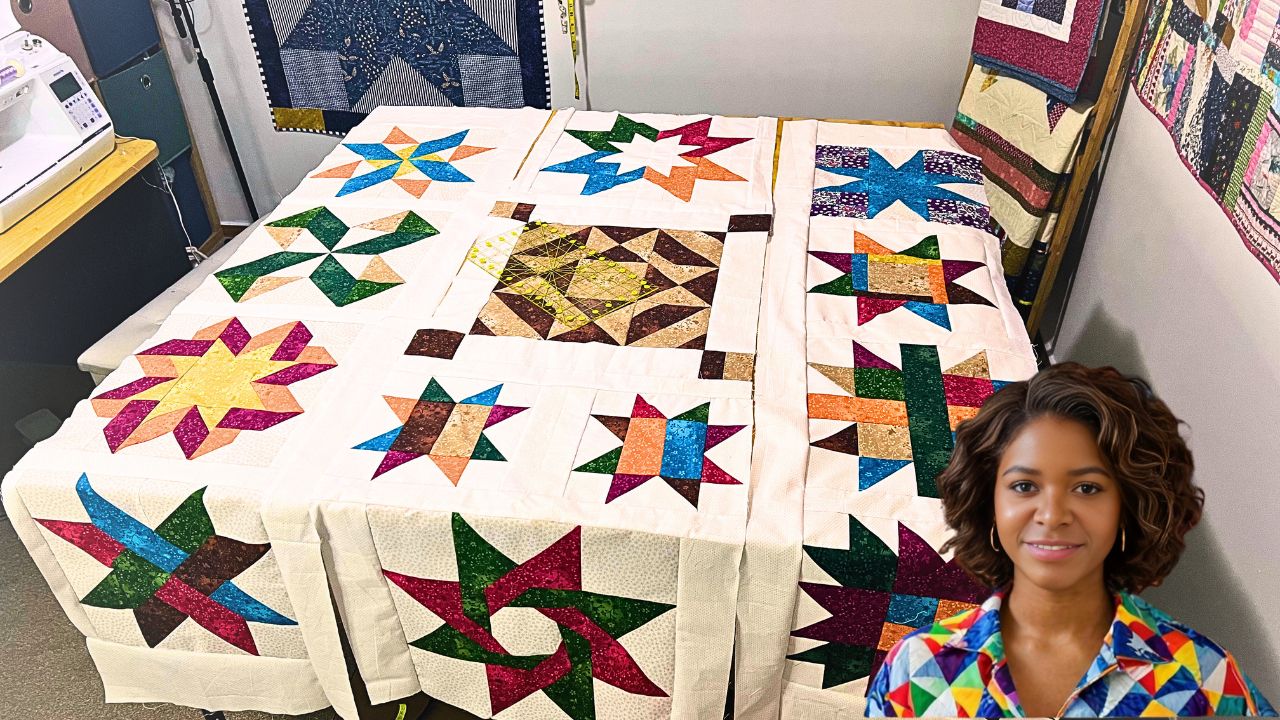 Vintage Star  Quilt Along quilt construct