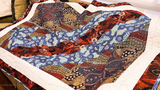 Flowing River Aboriginal WALL Quilt pattern