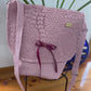 Pink lace crossbody shoulder bag