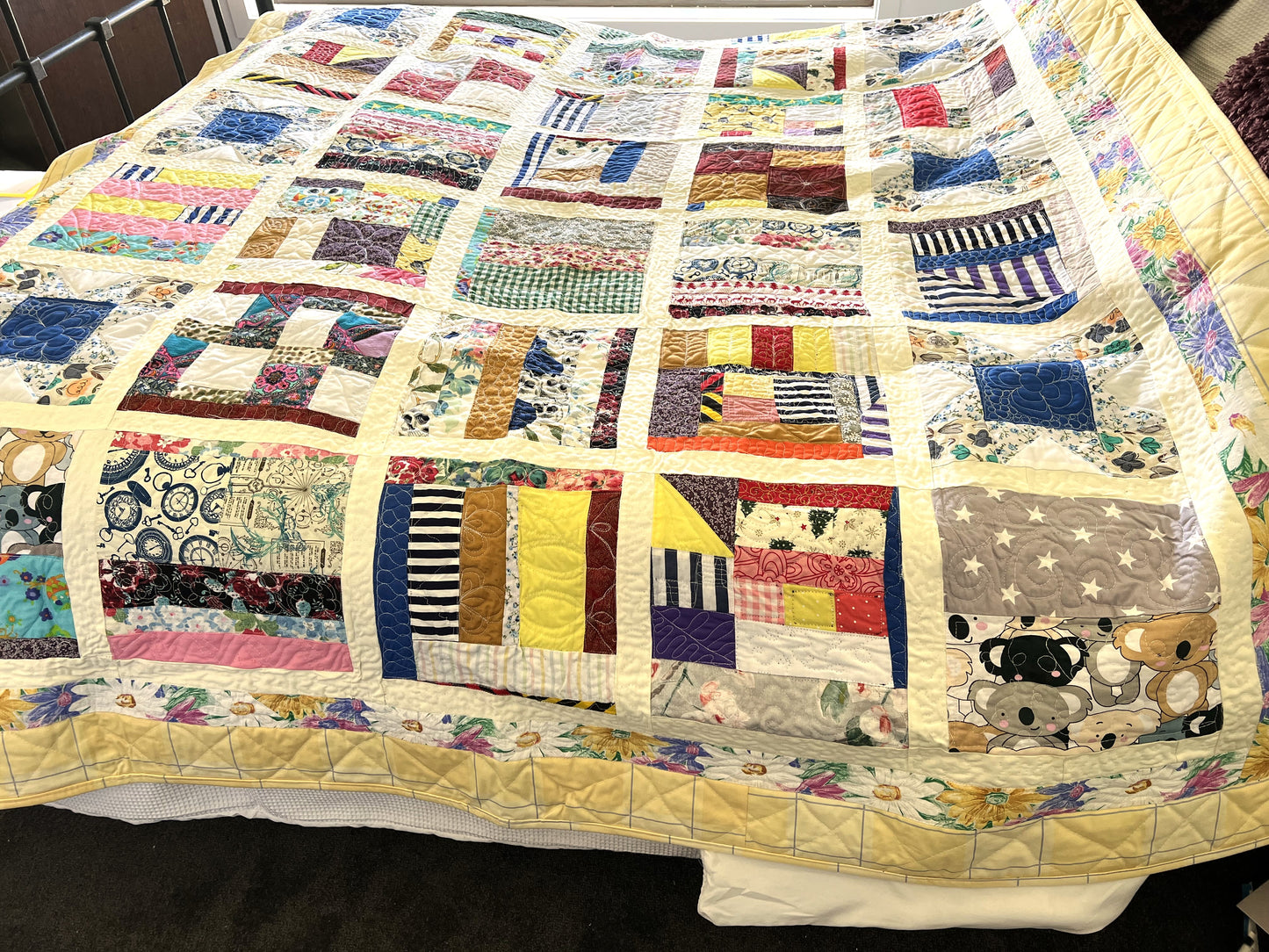 Queen size Original patchwork quilt