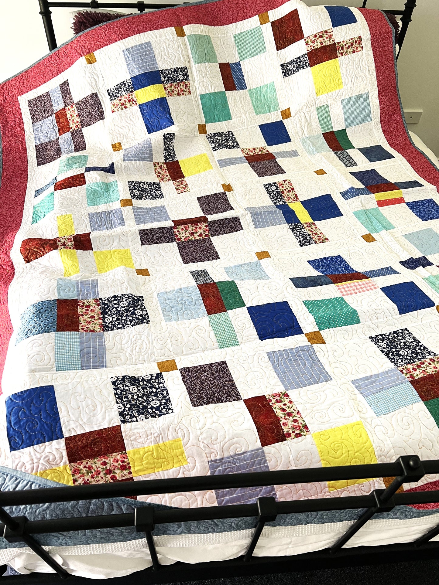 Queen size patchwork quilt