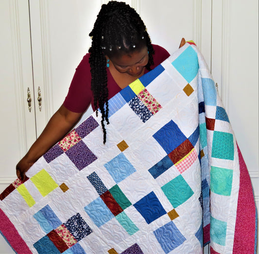 Queen size patchwork quilt