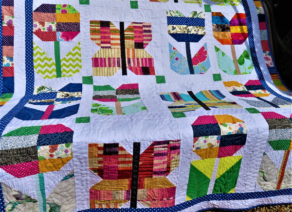 Jellyroll Butterfly quilt pattern – Crafty Quilting Designs