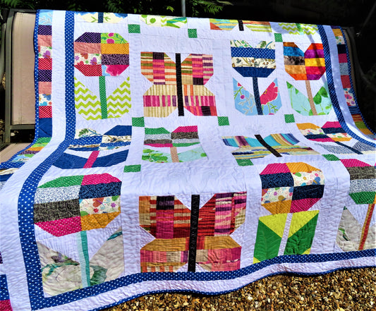 Jelly Roll Butterfly quilt