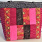 Handmade Jelly Roll quilted zipper tote bag