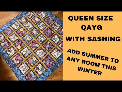 Queen size Framing florals quilt